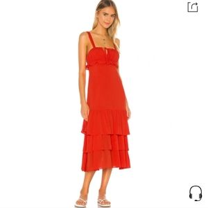 Revolve Privacy Please Lucille maxi dress size S in blood orange